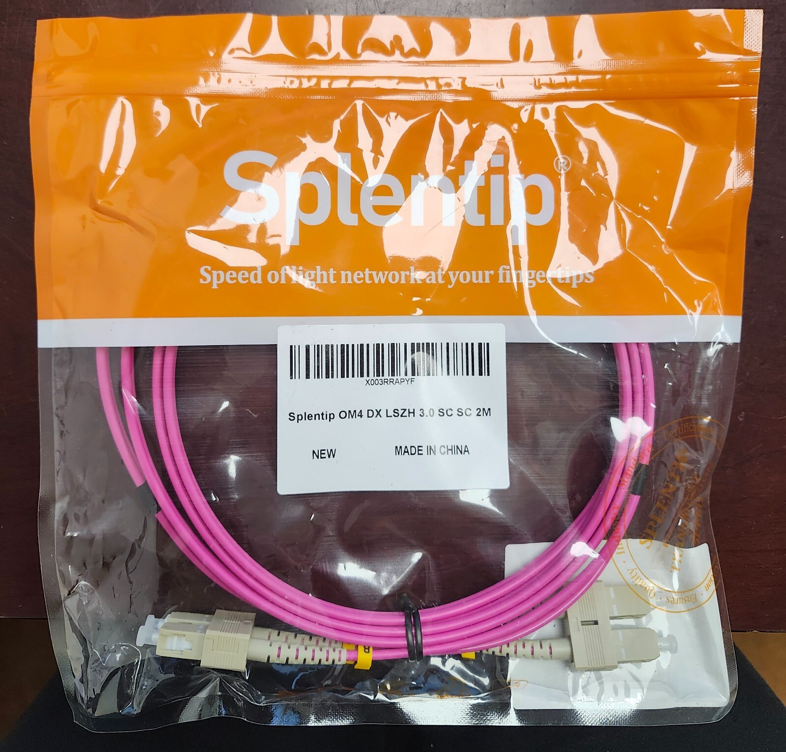 🔥Splentip 2m 6.5ft SC SC OM4 Fiber Optical Patch Cable Cord DX LSZH 3.0 SC SC🔥