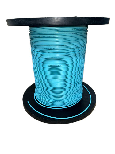 6 Strand Indoor Riser OM3 50um Corning Glass Fiber Optic Cable- 500ft – Aqua