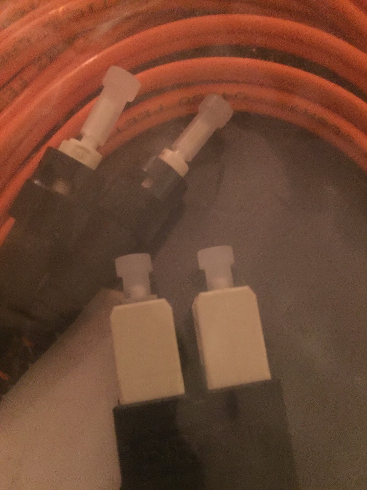 Lot Of 5 Fiber Dup Zip ST/SC 62.5/125 Fiber Patch Cable 20 Feet