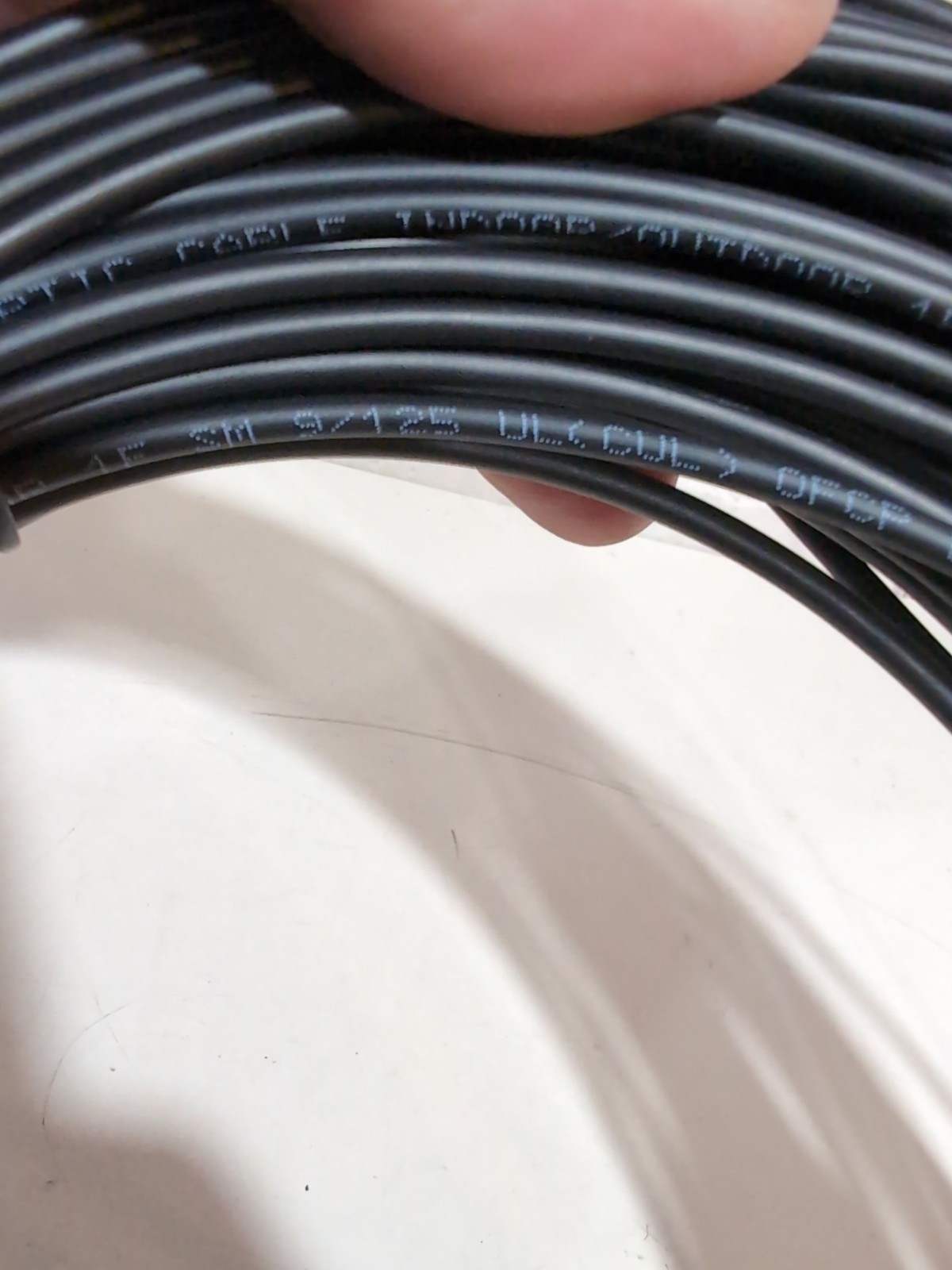 TiniFiber 30m 100ft Armored Fiber Optic Cable OS2 Single Mode SC/APC SC/APC