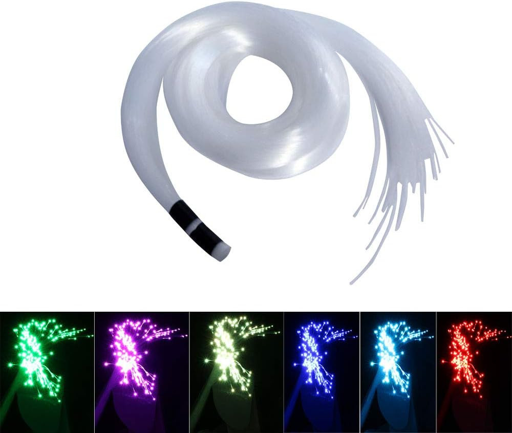PMMA END Glow Fiber Optic Light Cable 100Pcs Ф0.03In(0.75Mm) 6.5Ft/2M