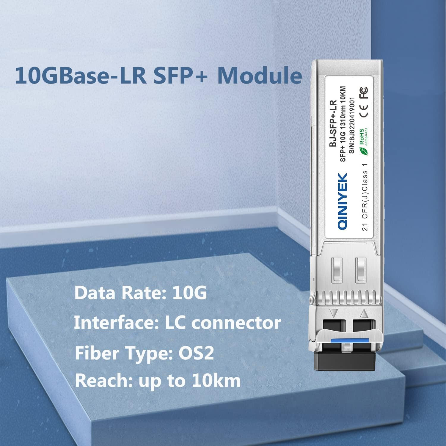 10 pack QINIYEK 10G BaseLR SFP+ FIBER Transceiver 1310nm ubiquiti cisco meraki
