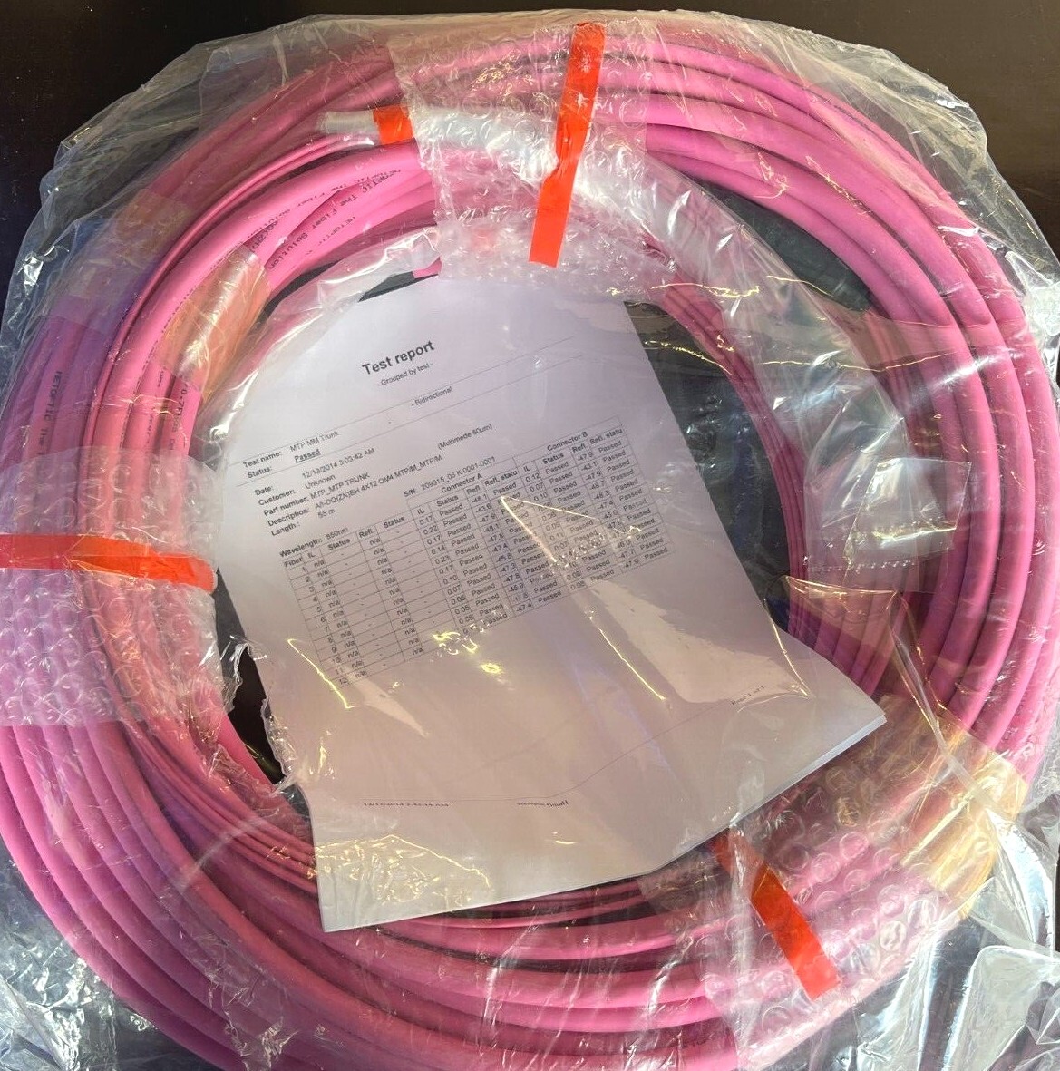 LWL Glasfaserkabel MPO MTP/M 4×12 Faser OM4 30-65m – Neu inkl. MwSt-u.Rechnung