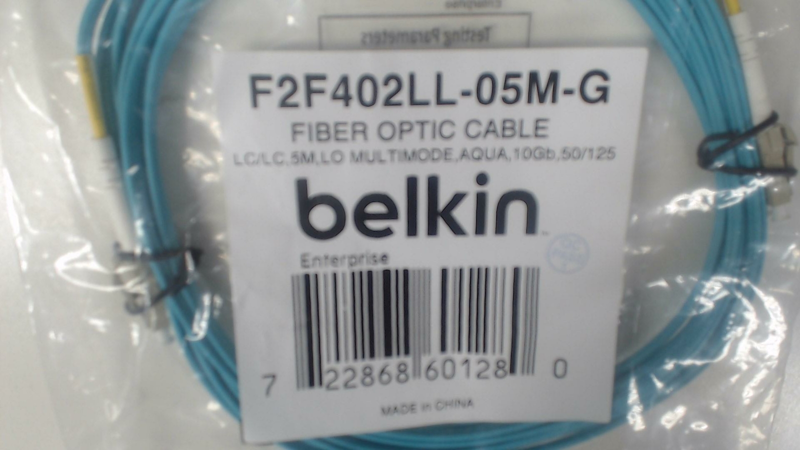 LC LC 10 Gigabit Aqua Fiber Optic Cable – Multimode Duplex 50/125 10 Meters