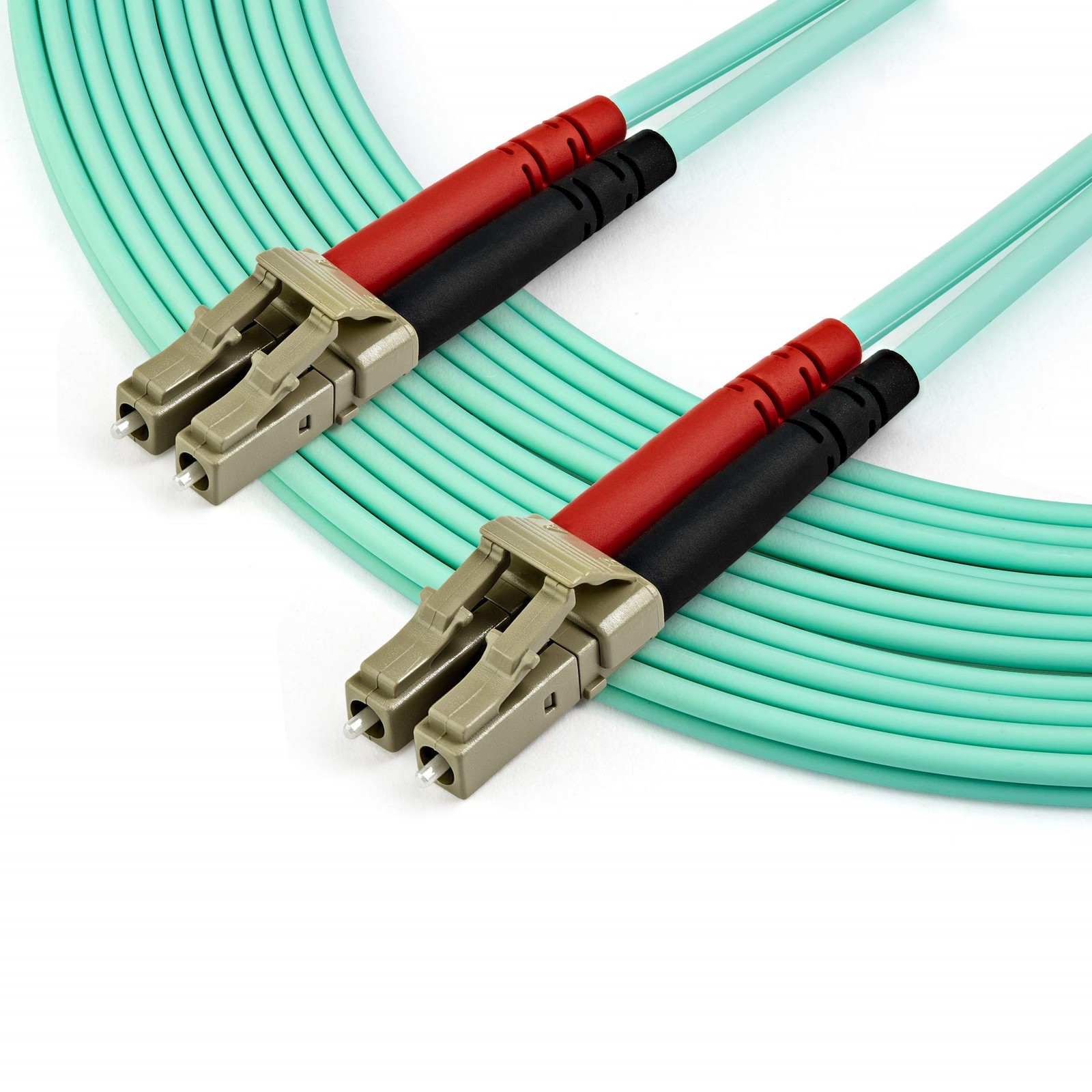 StarTech 7m OM3 LC to LC Multimode Duplex Fiber Optic Patch Cable Aqua