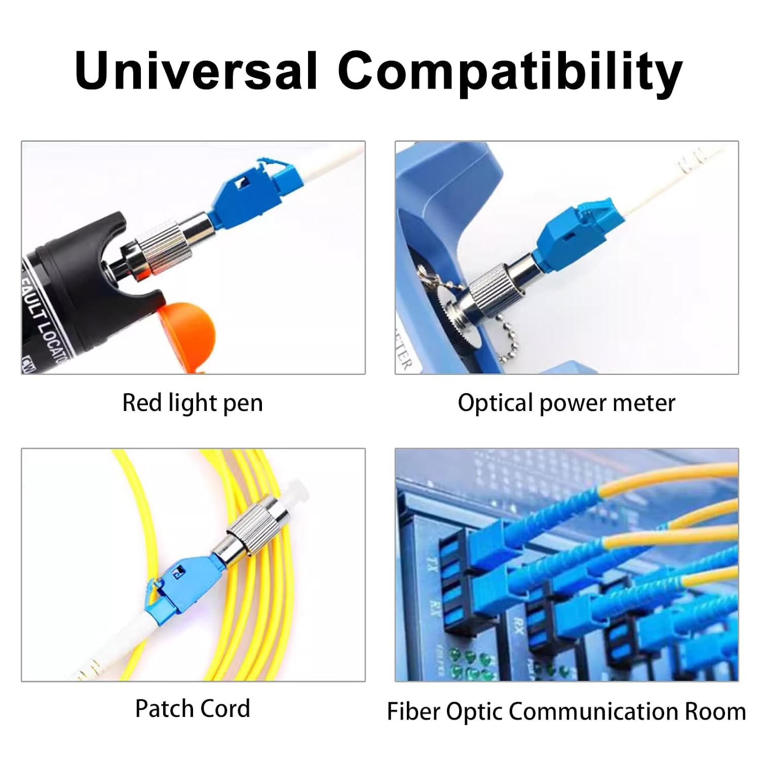 SC to LC Adapter-Single Mode 4 Pack, 9/125um SC/UPC Male to LC/UPC Female Optica