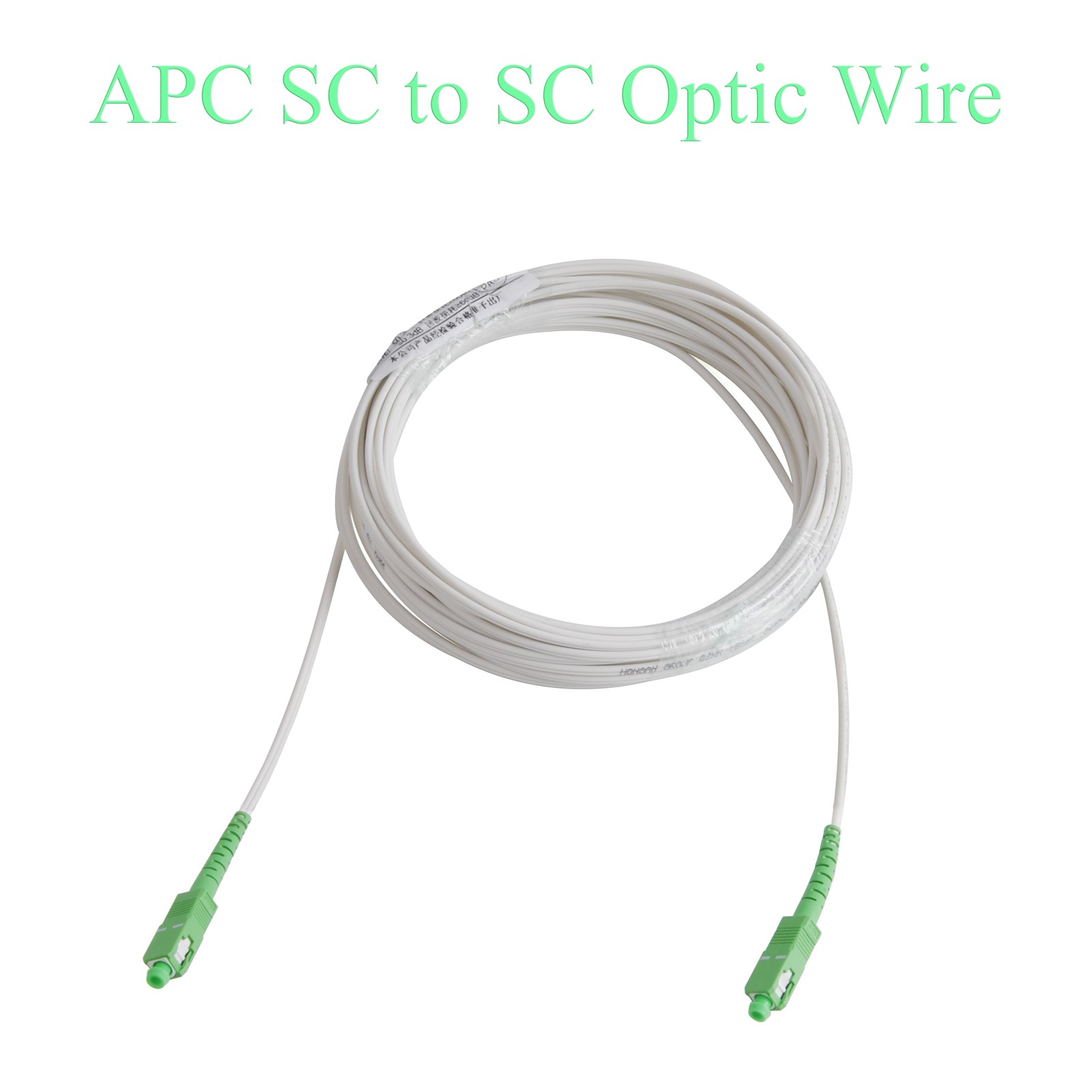 SC/APC to SC/APC Fiber Optic Wire Single Mode Optic Patch Cable 15M 20M 30M