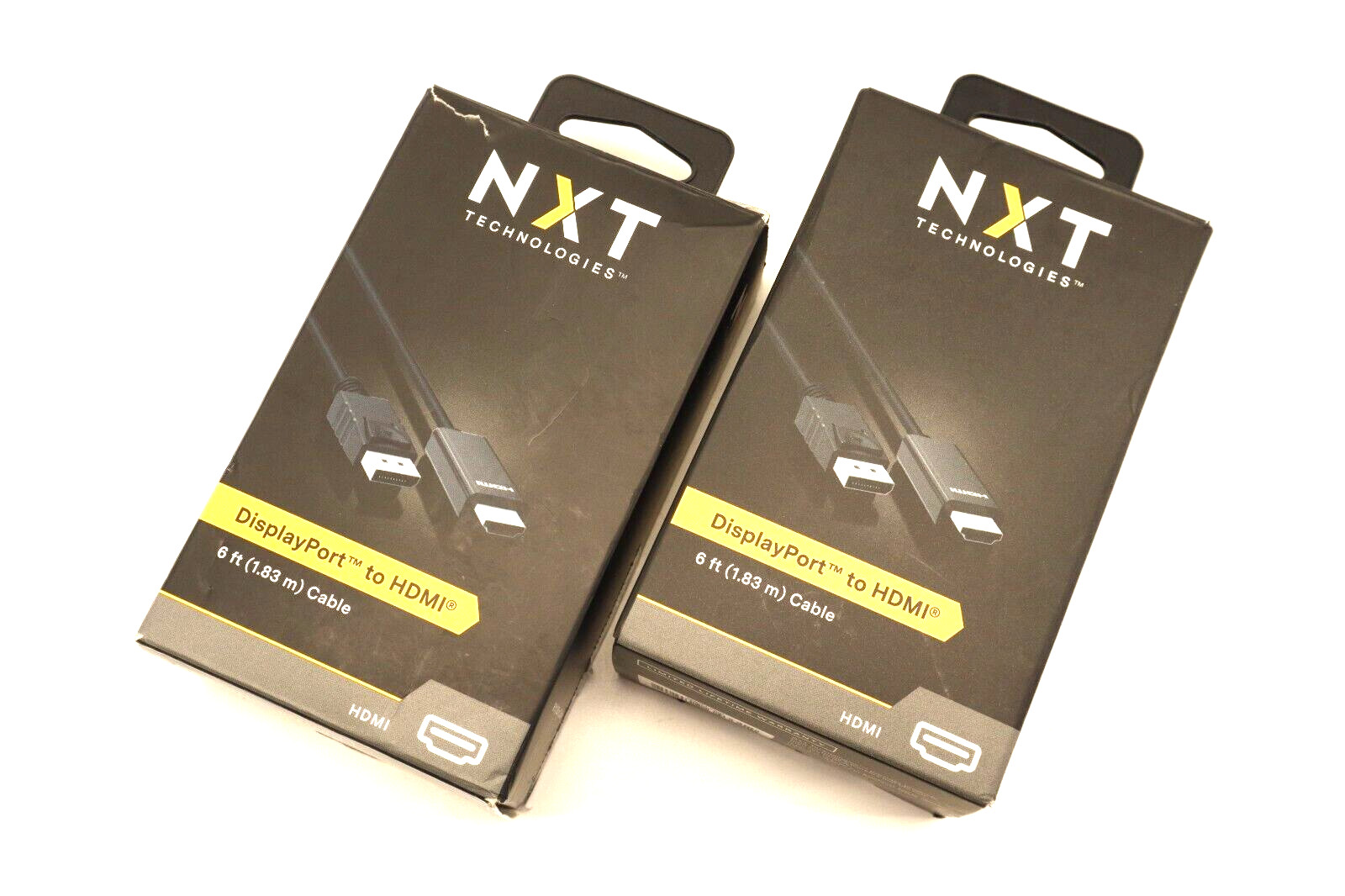 2x NXT TECHNOLOGIES CAT6 100ft/50ft Ethernet Cable & 2xDisplay Port to HDMI 6Ft