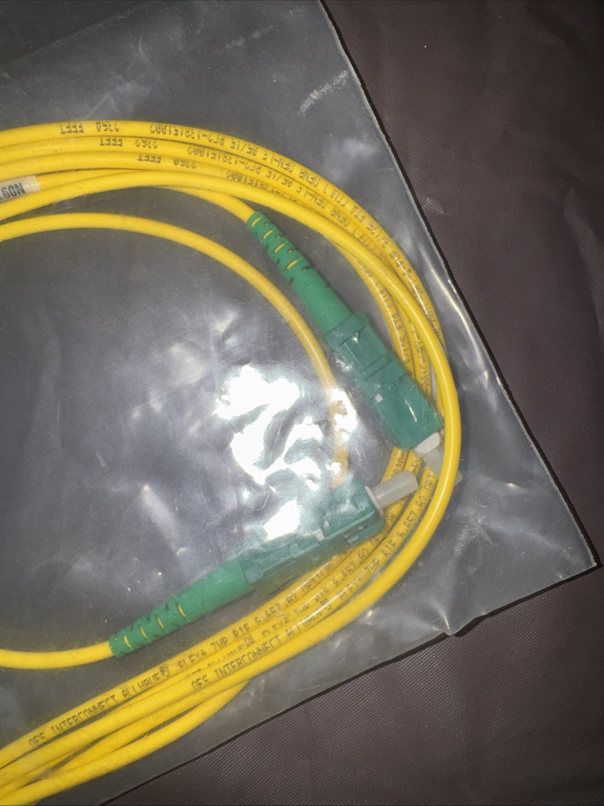 OFS 10FT (3M) SC/APC to SC/APC OS2 9/125 G.657.A1 Single Mode Fiber Patch Cable
