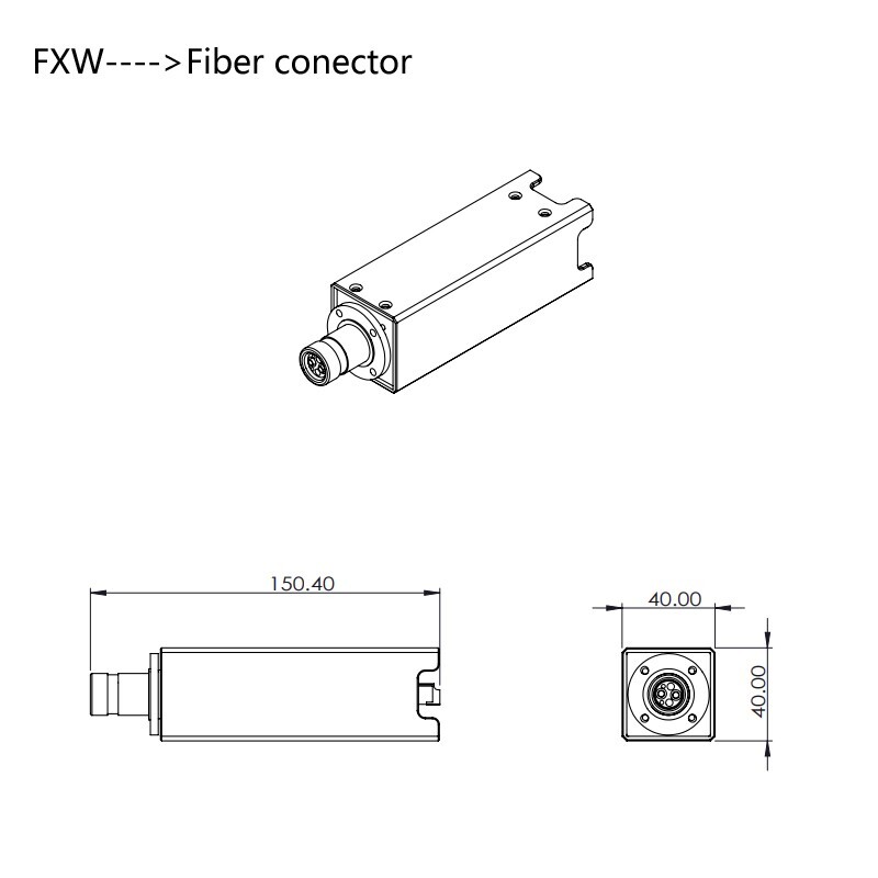 SMPTE Hybrid Alternative Connector Adapter FXW to Fiber Connector 2 x SC