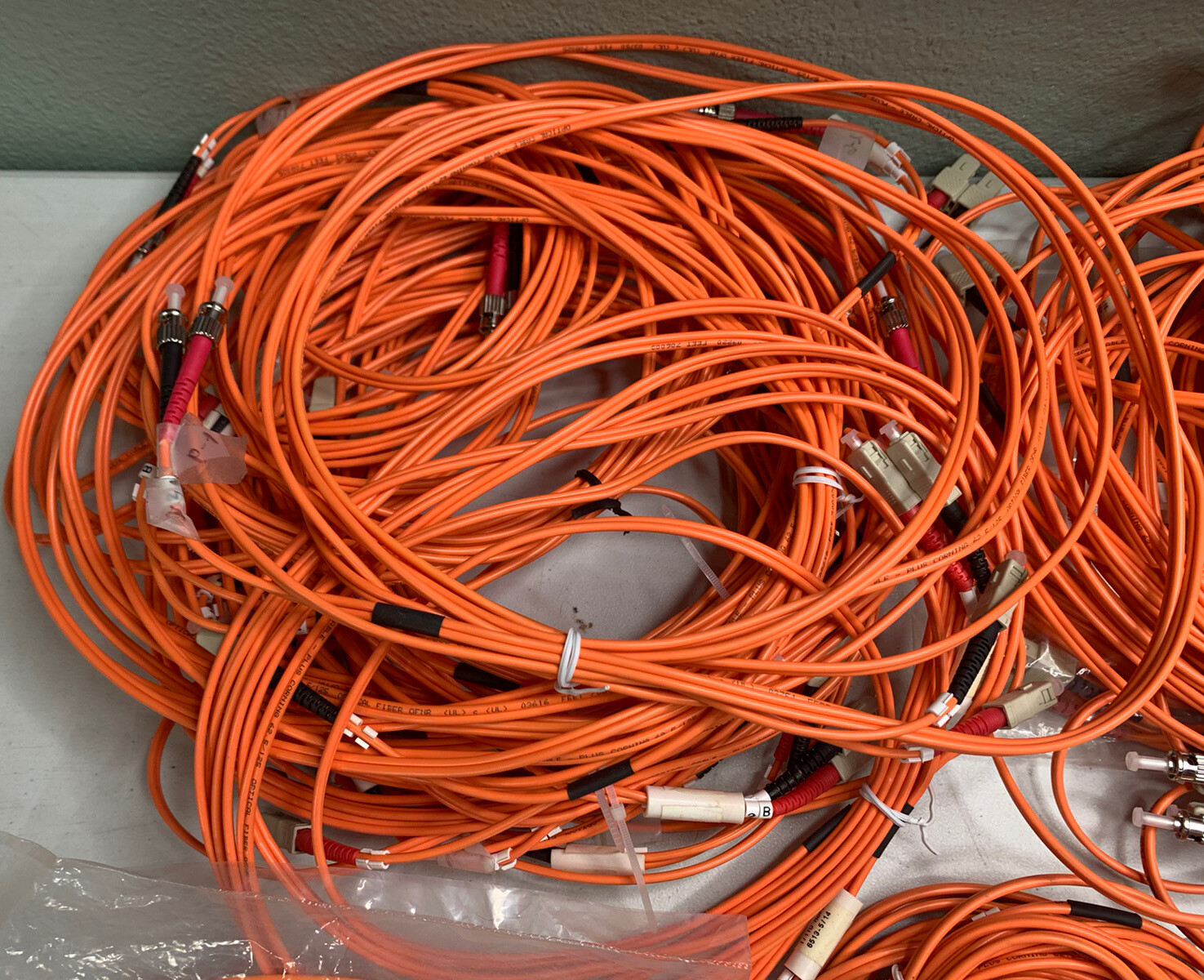 Lot of 40 Fiber Optic Patch Cable Orange LC FC ST SC MTRJ 1m 2m 5m 10m Mixed Lot