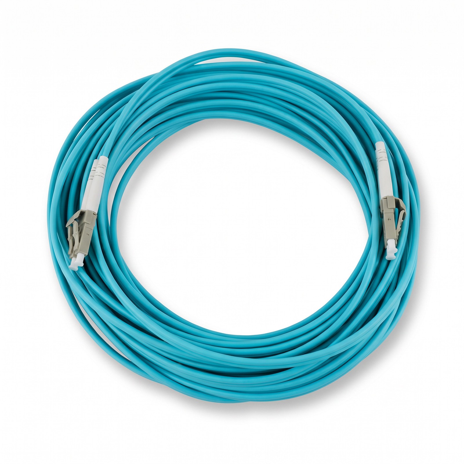 OM3 LC to LC Fiber Optic Patch Cable Multimode Duplex 50/125 Aqua LC-LC