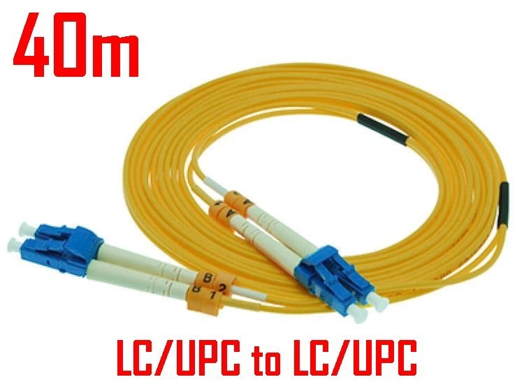 40M LC-LC Fiber Optic Duplex Singlemode 9/125 Optical Patch Cable Cord Yellow