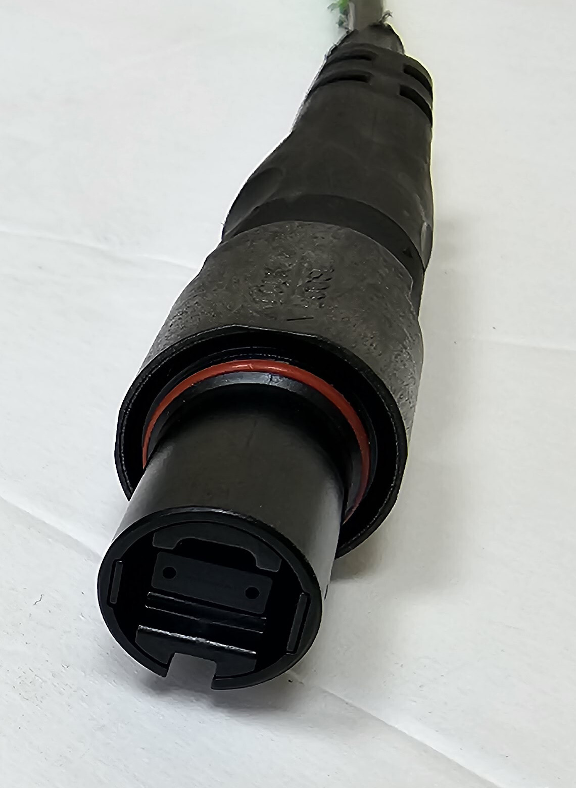OptiTip/HMFOC Jack (Female) to SC/APC 12 Fiber Assembly, 3ft w 24″ 900um Fanout