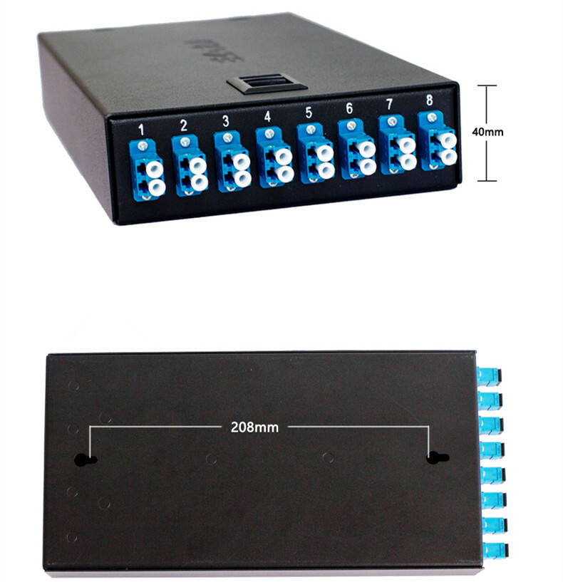 8-port SC fiber optic terminal box thickened 1.0MM including flange + pigtail