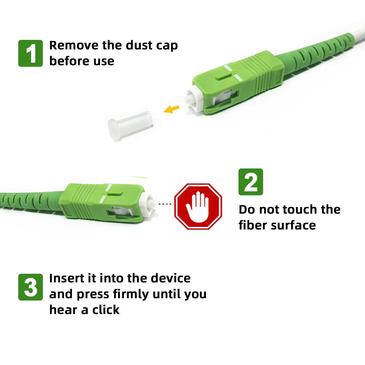 (3ft/1m) SC/APC to Fiber Optic Internet 3ft/1m, OS2-SCA-SCA-Armored
