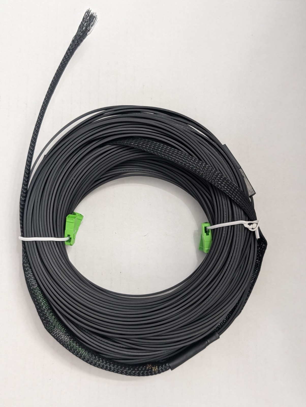 100ft Ruggedized Fiber Optic Drop Cable SC/APC to SC/APC – SMF – HWMirco-2SCAPC