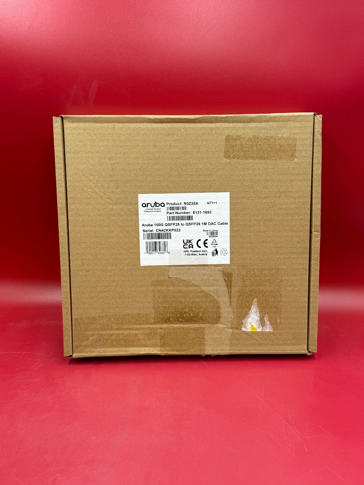 HP QSFP28 to SFP28 Direct Attach Cable 1 meter R0Z25A 💚❤️💚❤️ NEW! SEALED!