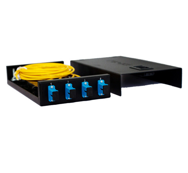 4-port SC fiber optic terminal box thickened 1.0MM including flange + pigtail