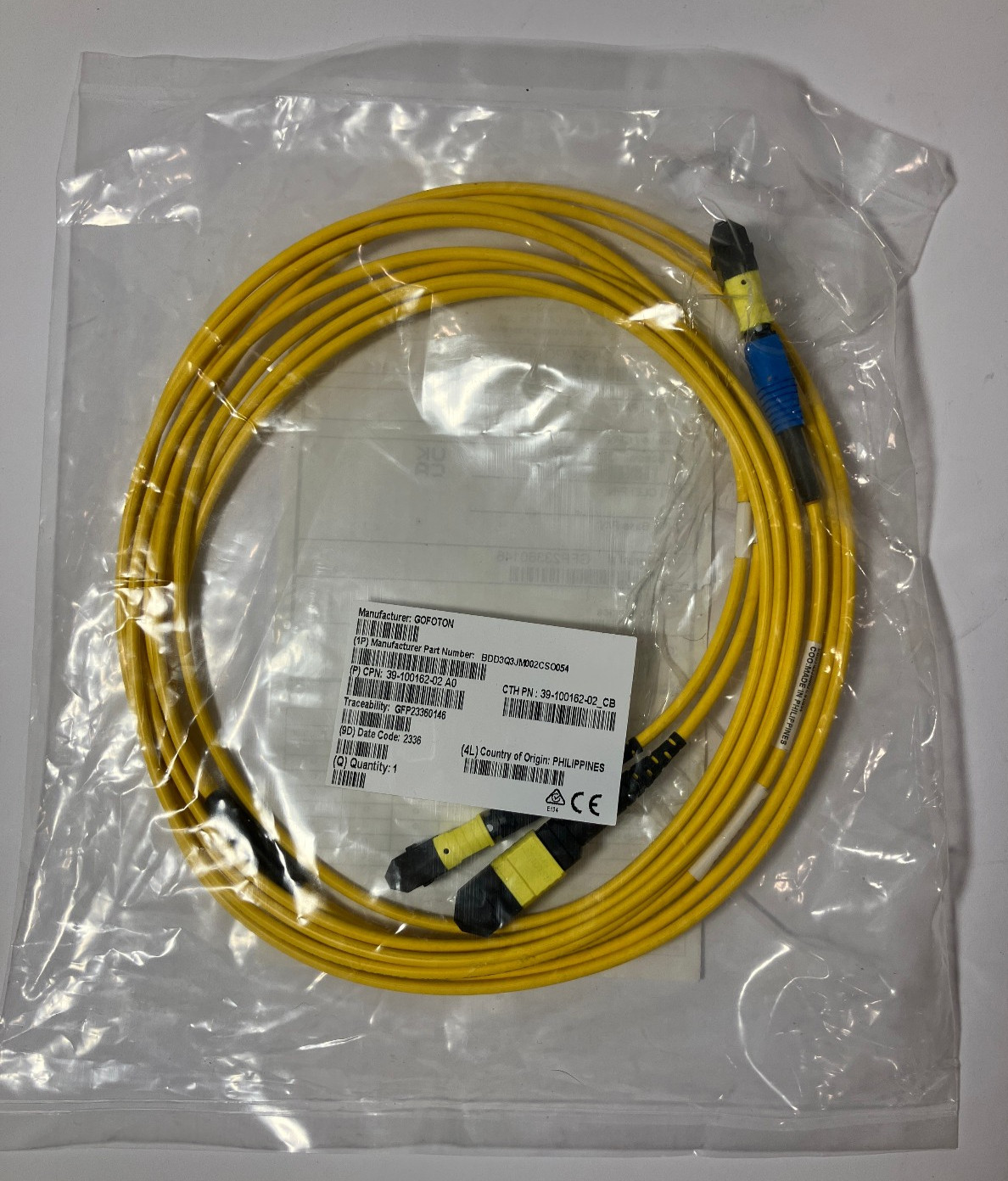 Cisco ONS-MPO16-2X8-2= 16-Fiber MPO to 2x 8-Fiber MPO Cable 2M OEM GENUINE- NOB
