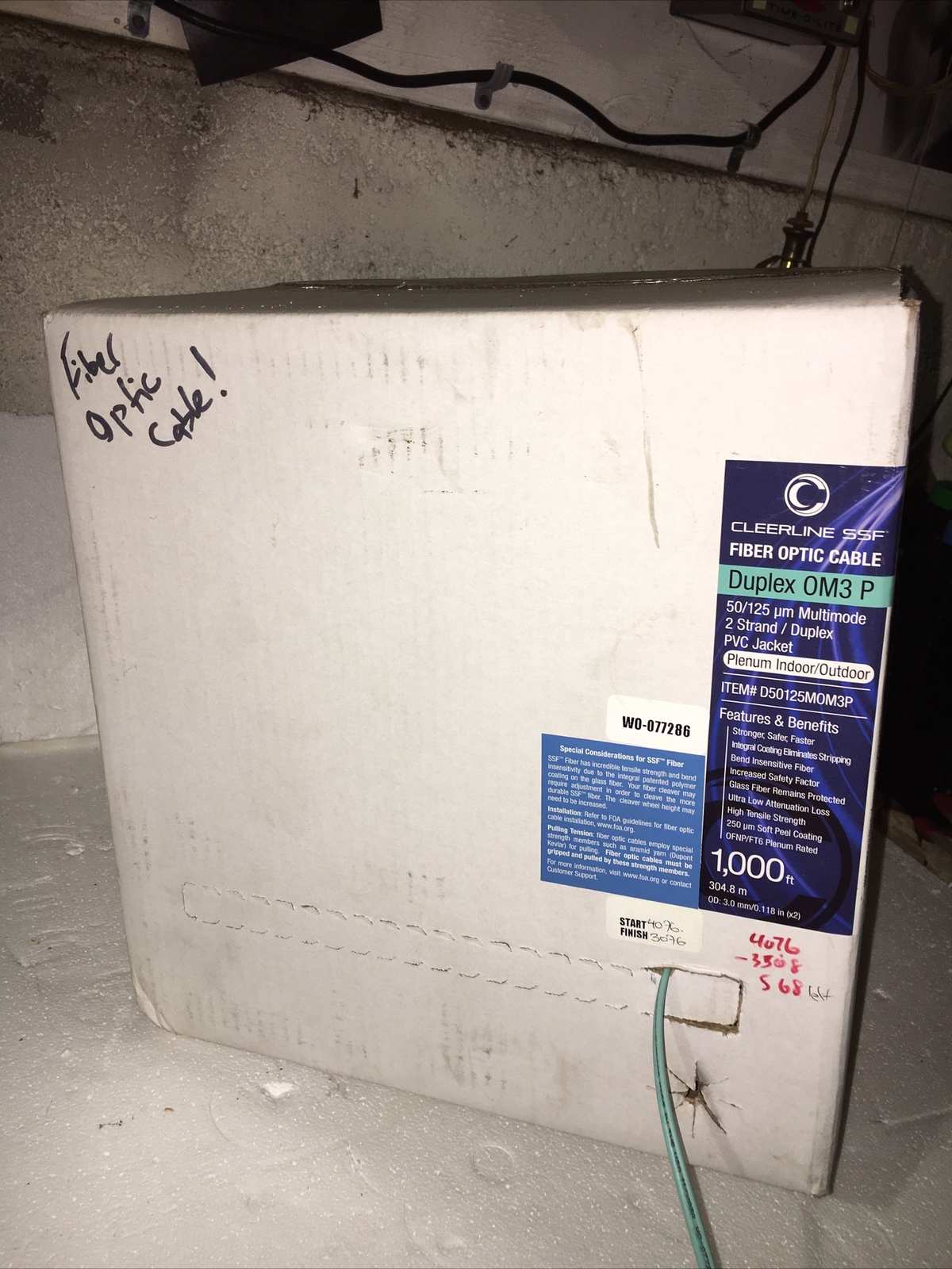 cleerline ssf fiber optic duplex om3 p 50/125 2 Item #D50125MOM3P 448 Ft