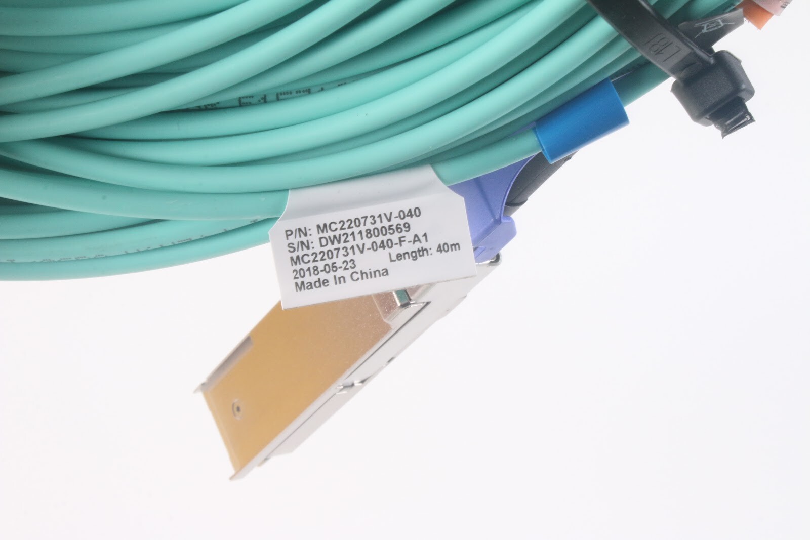 Mellanox MC220731V-040 40M QSFP IB FDR ETH56 GbE VPI + Active Fiber Cable – New