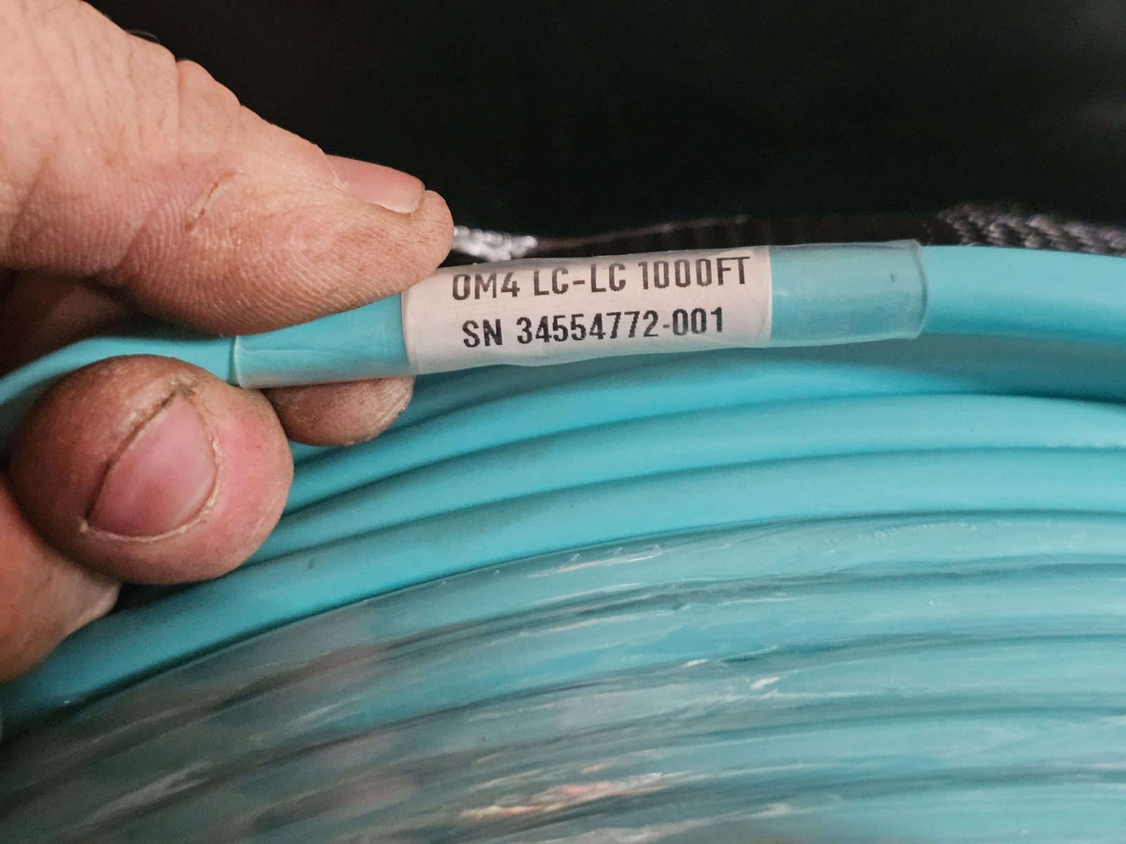 OM4 24 Fiber Trunk Cable 1000ft Aqua Bulk Fiber Cable 2 Strands LC-LC Plenum