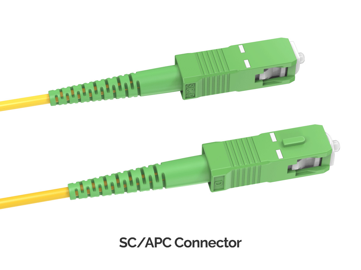 30m OS2 SC to SC APC Simplex Corning Fiber Optic Cable SingleMode 9/125 OFNR …