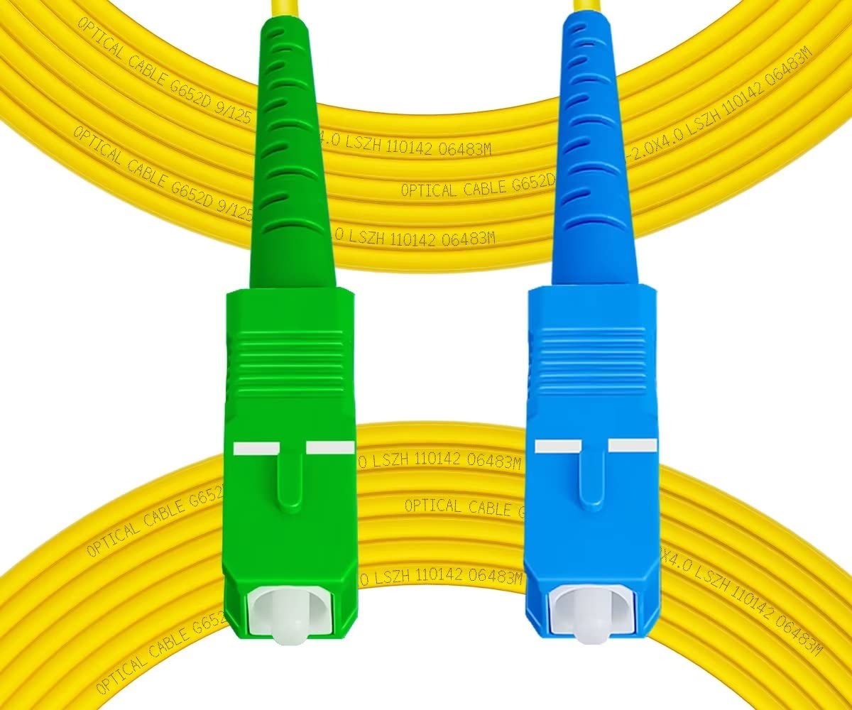 0.5m OS2 SC/UPC To SC/APC Fiber Patch Cable Single Mode Simplex 1.6FT Cord