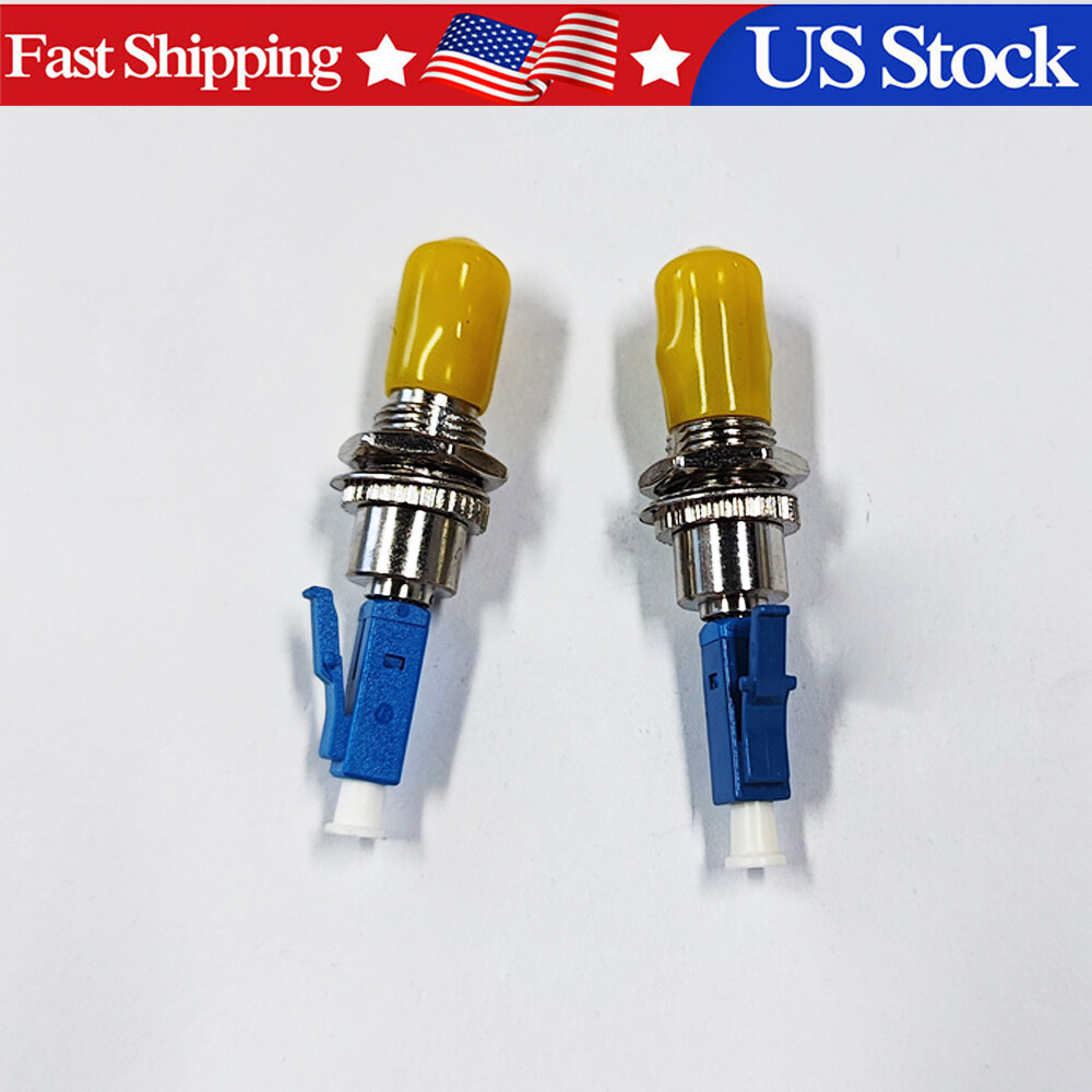 2PC ST/UPC Female to LC/UPC Male Adapter Fiber Optical Coupler Flange Converter