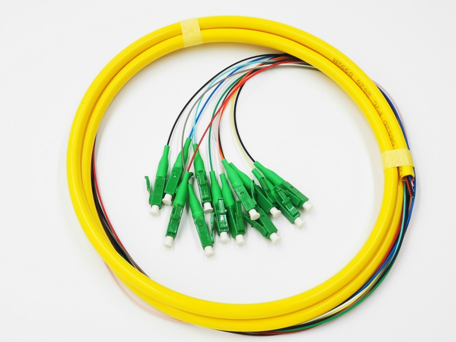 12 Strand 9/125 Fiber Optic Pigtail 1.5m FC/LC/SC/STUPC APC SM MM fiber pigtails