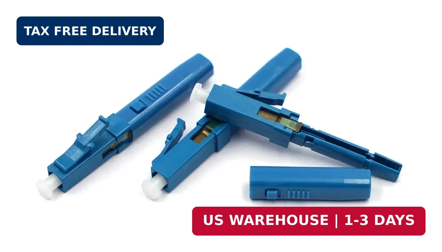 10pcs LC UPC Fiber Optic Quick Connector wiht Matched Tools Single Mode Me