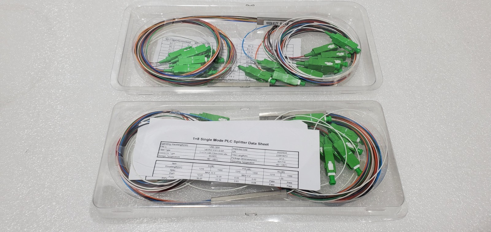 (LOT 2) 1×8 SINGLE MODE PLC Optical splitter DATA SHEET P/N: 1X8-PLC-0.9-1.0-SA