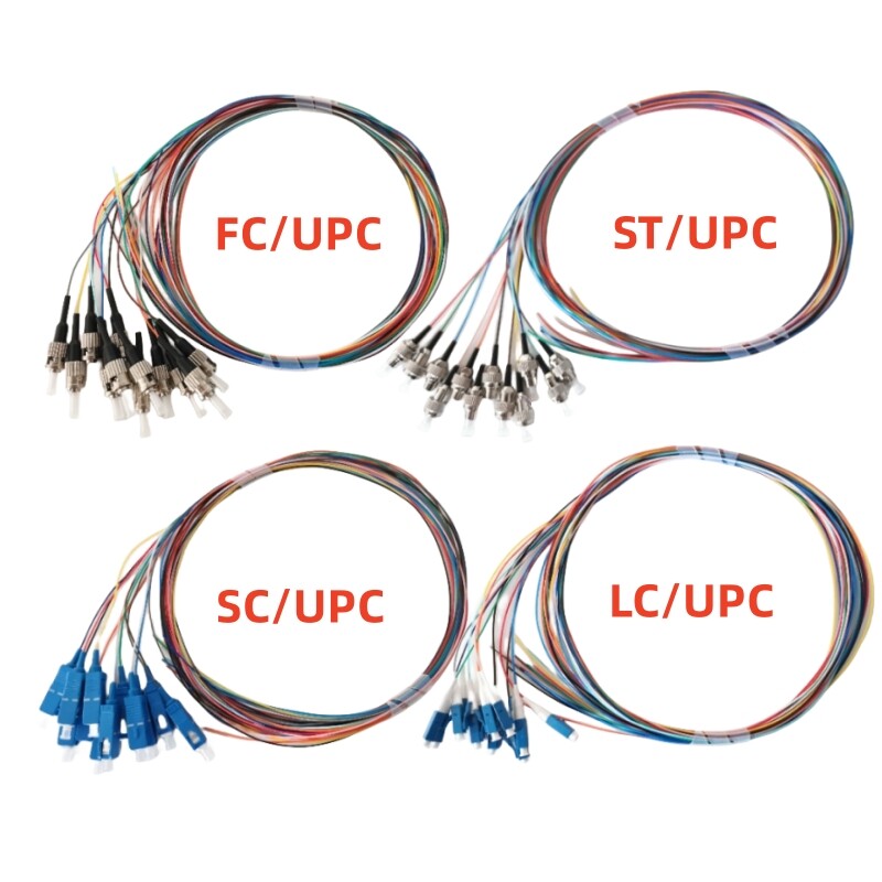 12 Fiber FC ST SC LC UPC SingleMode Bunch Fiber Optic Pigtail SM Optical Pigtail