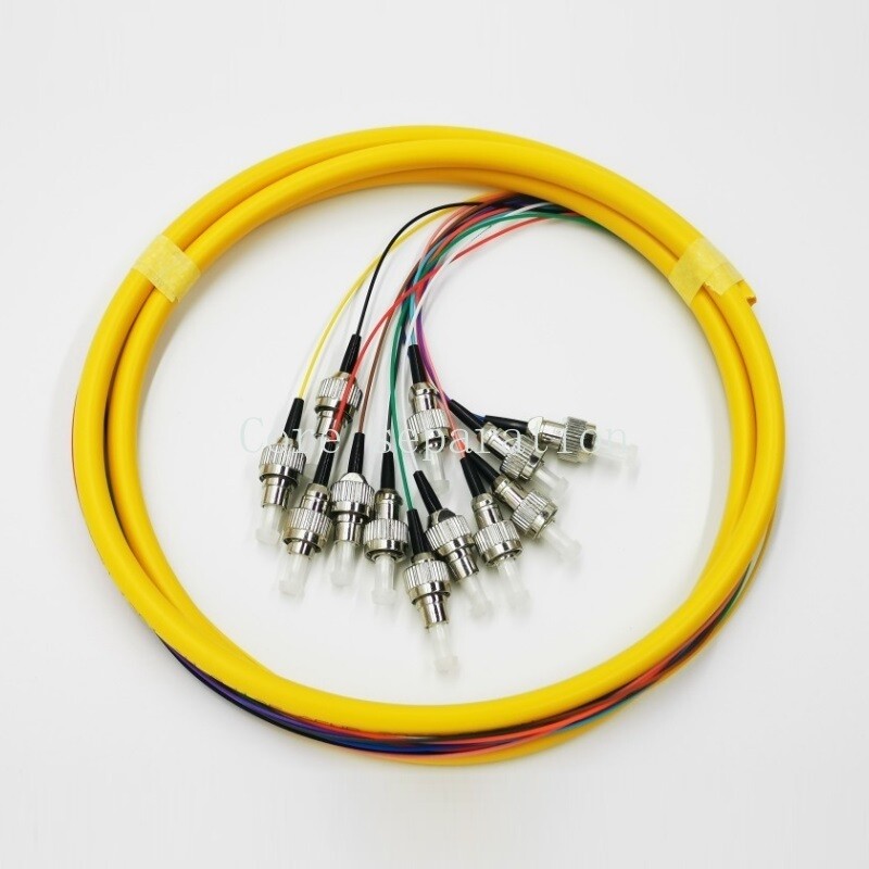 12 Fiber FC ST SC LC UPC SingleMode SM 9/125 Bunch Fiber Optic Pigtail 1m