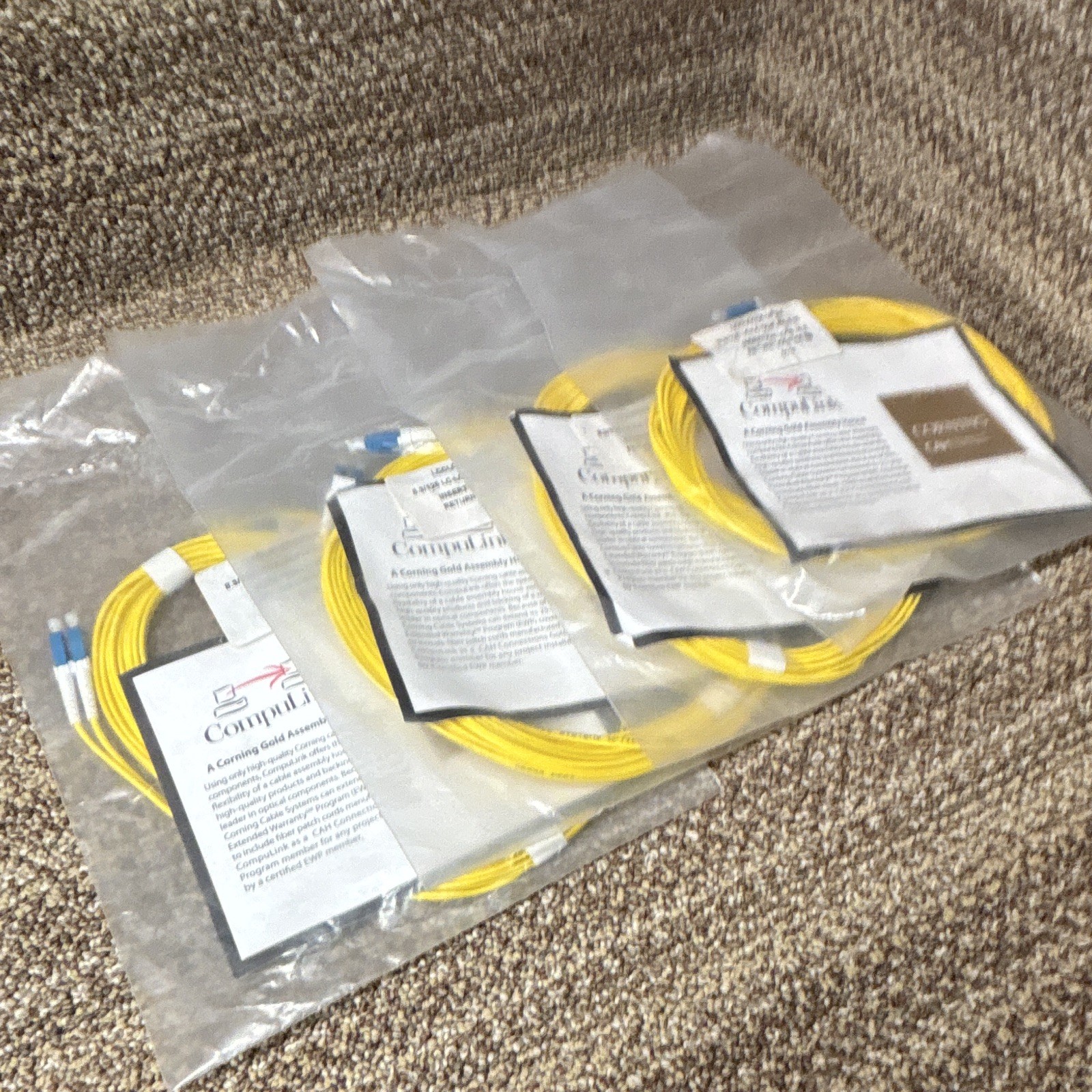 Corning CompuLink LC-LC Duplex Fiber Patch Cable 5m Yellow LCCLCDS-UPSM
