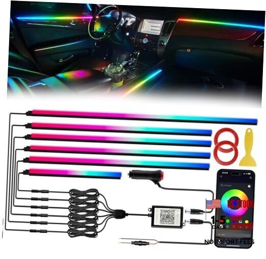 Acrylic Interior Car LED Lights with Wireless APP 6 in Dreamcolor 6 in 1