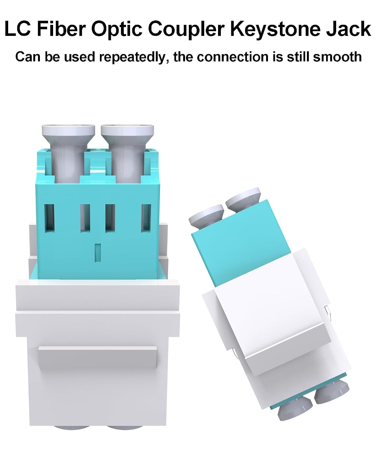Reliable 10 pcs Duplex LC Keystone Couplers – Single/Multimode Fiber Adapter Set
