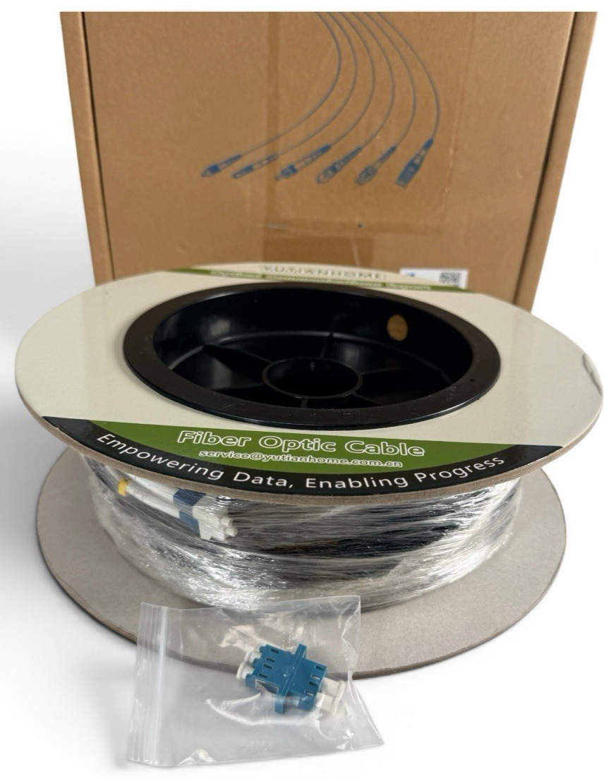 YUTIANHOME 1000ft/300m LC to LC Armored Outdoor Fiber Optic Cable