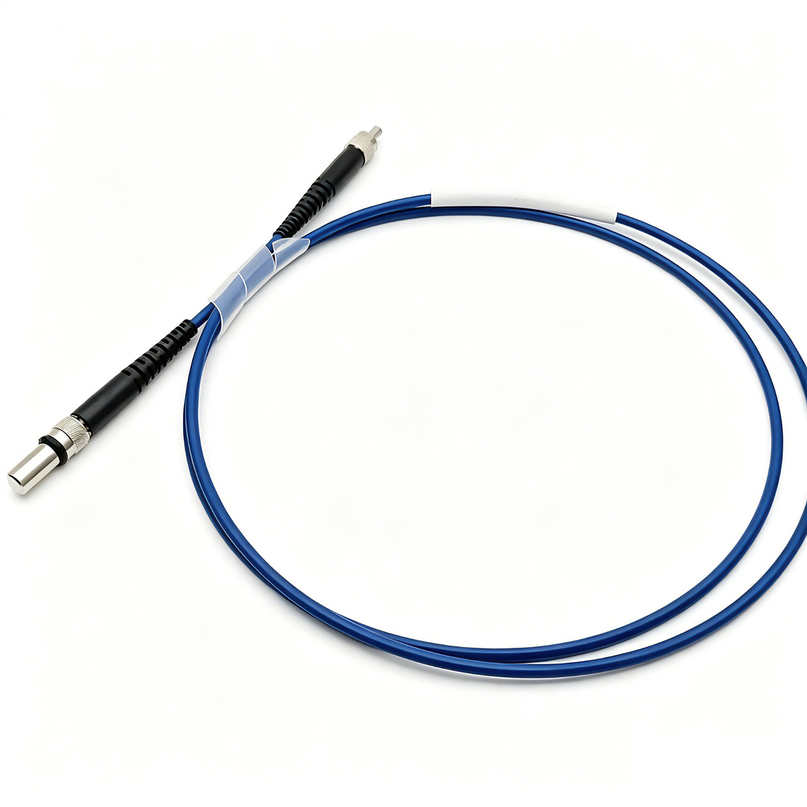 1M SMA905-SMA905 Simplex 600um UV-VIS Armored Fiber Optic Patch Cord Cable