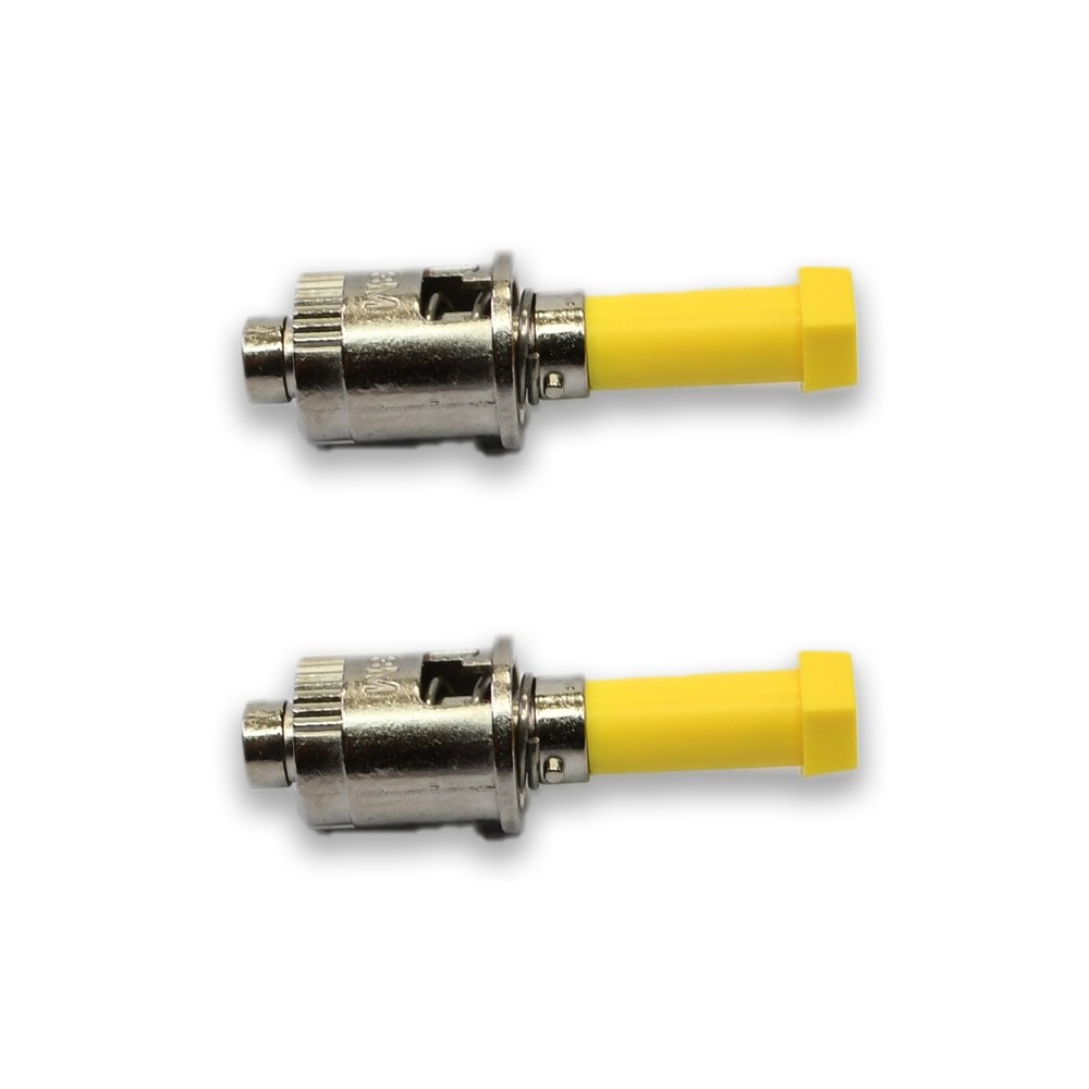 (2) 3M 8100‑Y1K‑S SM ST Fiber Optic Connector Hot Melt Connector Yellow Boot