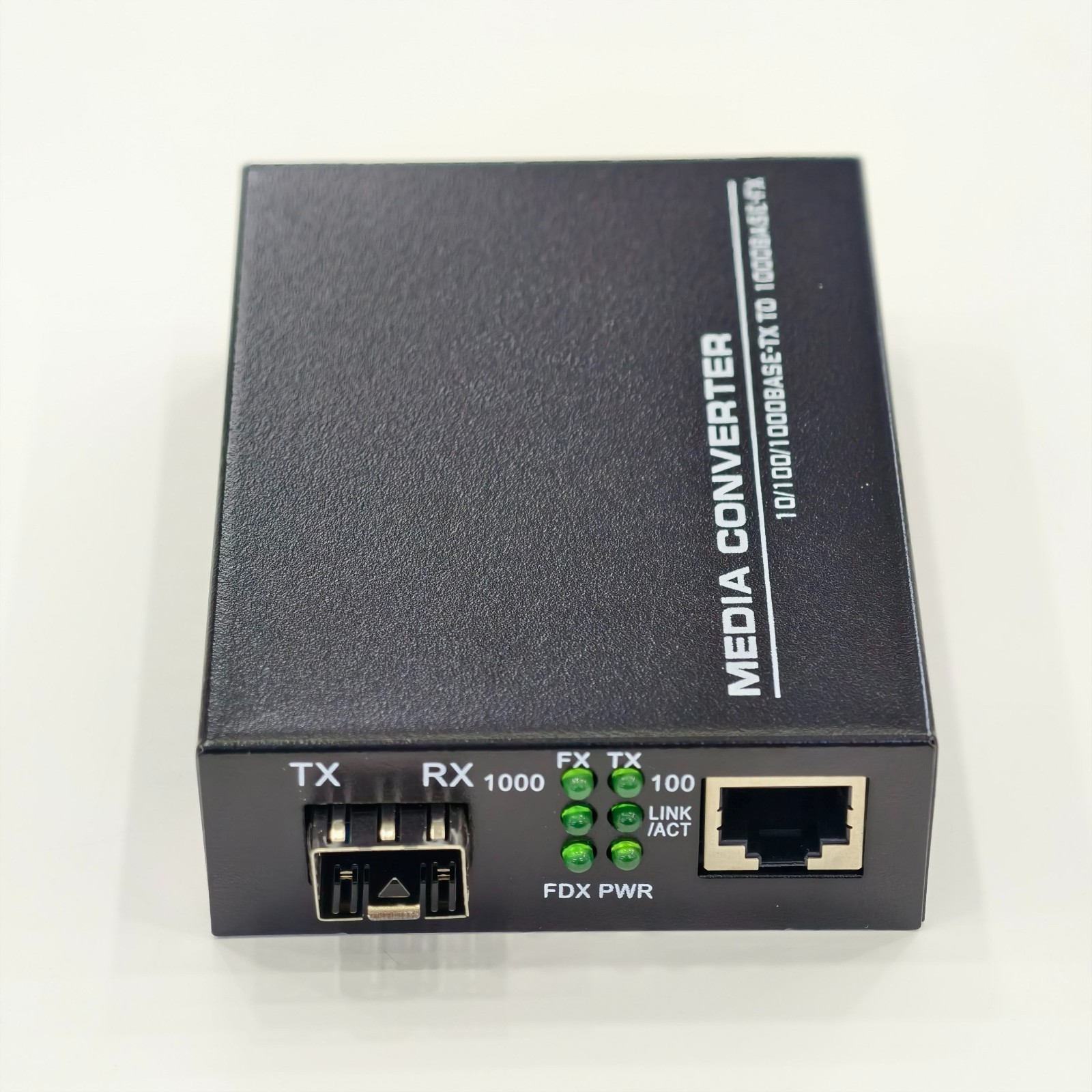 Gigabit SFP RJ45 Media Converter LC SingleMode Fiber Optic Ethernet Transceiver