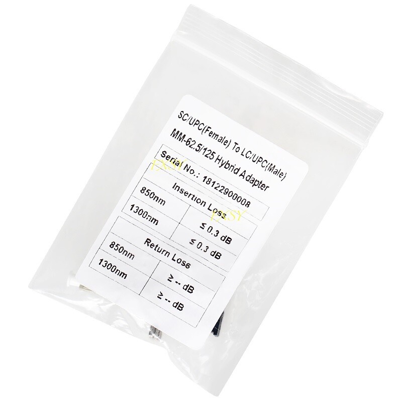 LC/UPC Male to SC/UPC Female SM MM Hybrid Fiber Optical Adapter Optic Converter