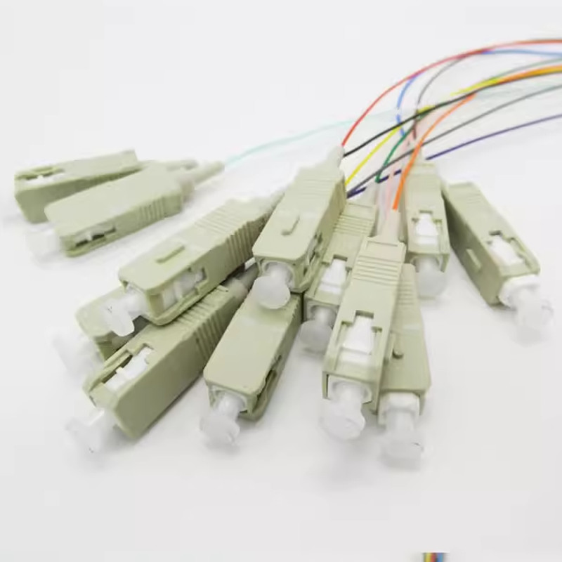 12 Strand 9/125 Fiber Optic Pigtail 1.5m FC/LC/SC/STUPC APC SM MM fiber pigtails