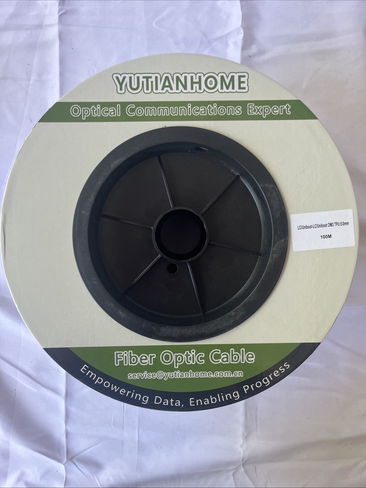 330Ft Outdoor Armored LC-LC Fiber Patch Cable, Duplex Multimode 40Gb OD-5mm