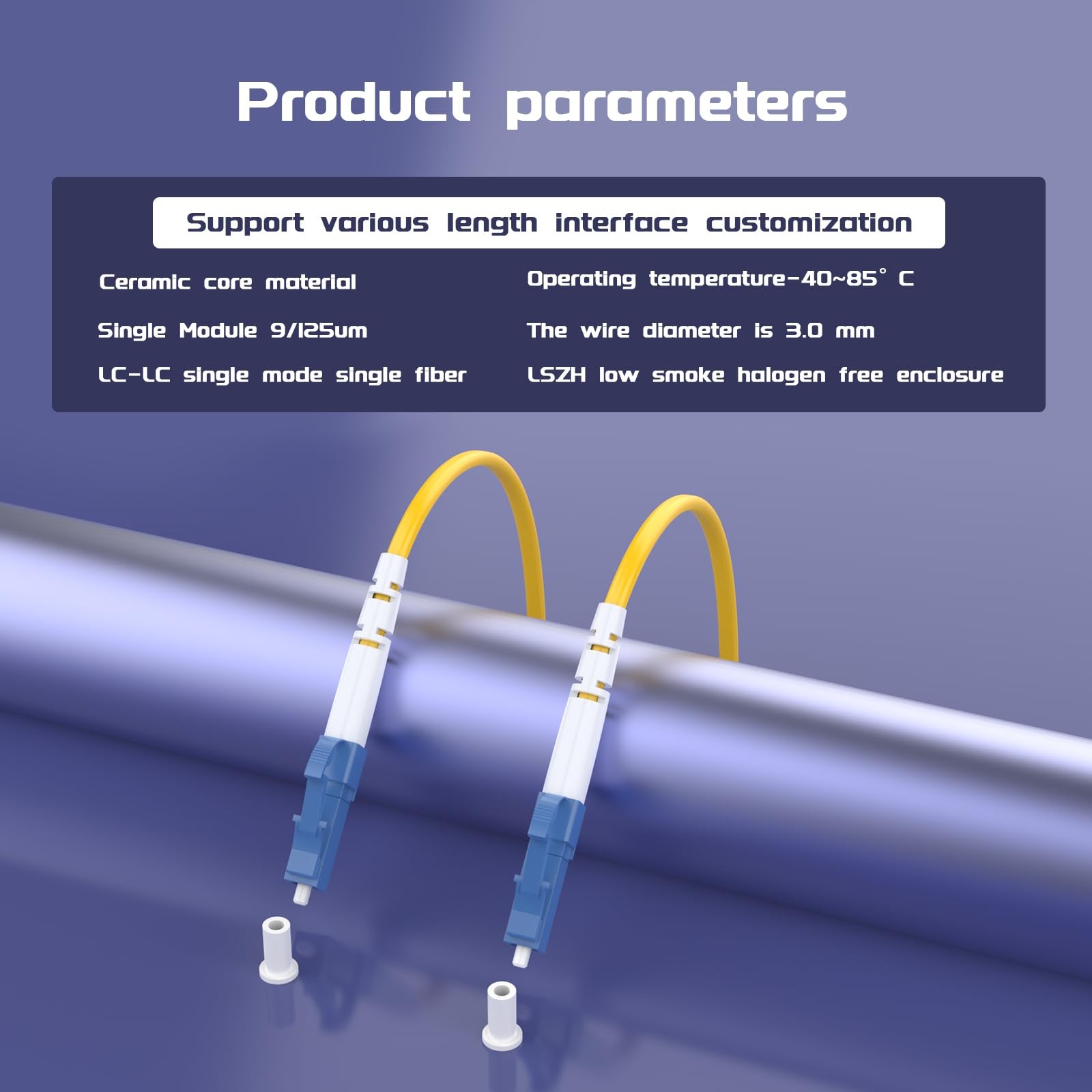 Fiber Optic Cable SingleMode LC/UPCLC/UPC OS2 Patch Cord 25ft 7.5 Meters