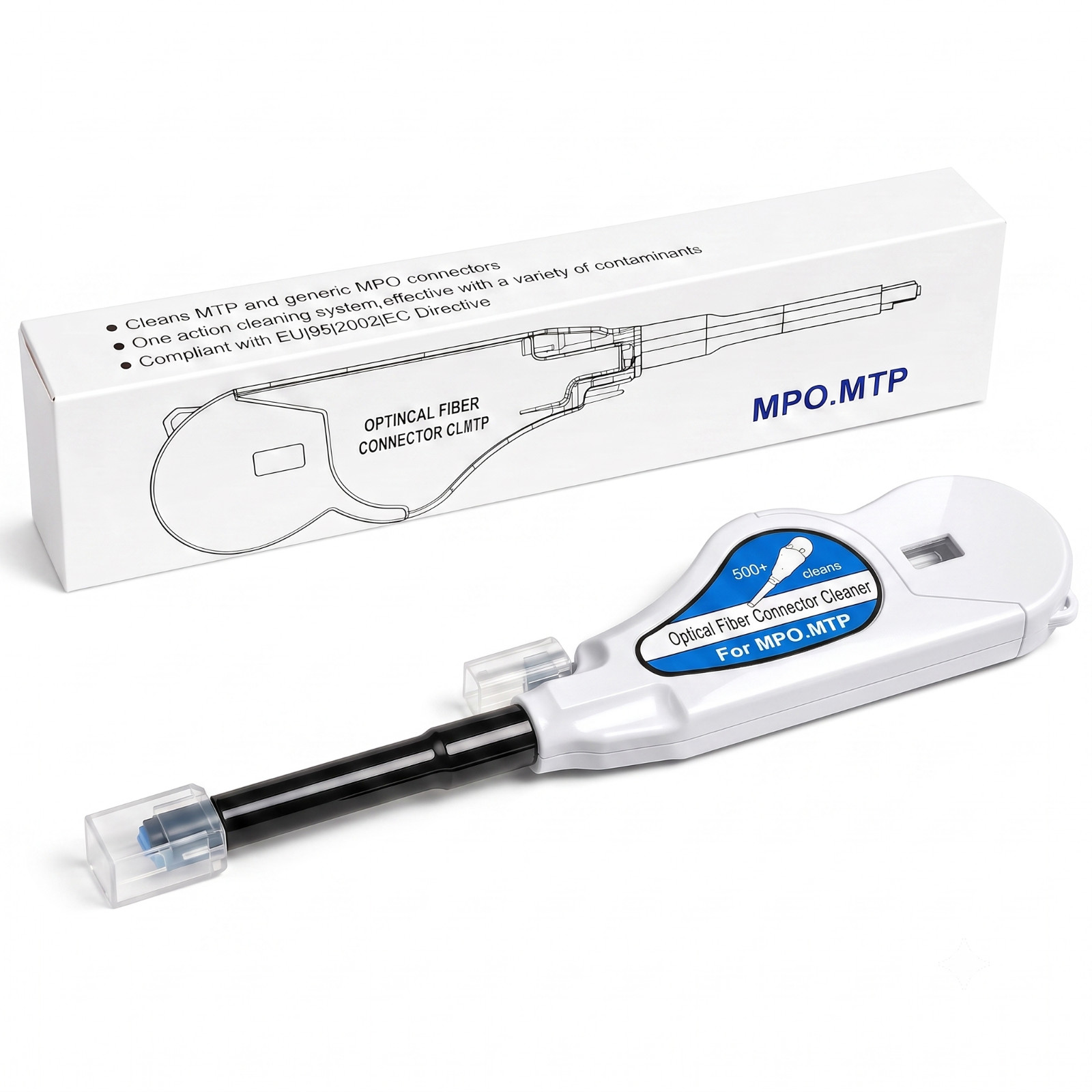 One Click Optic Fiber Cleaner for MPO/MTP Connectors 500+ Cleans Quickly Clean