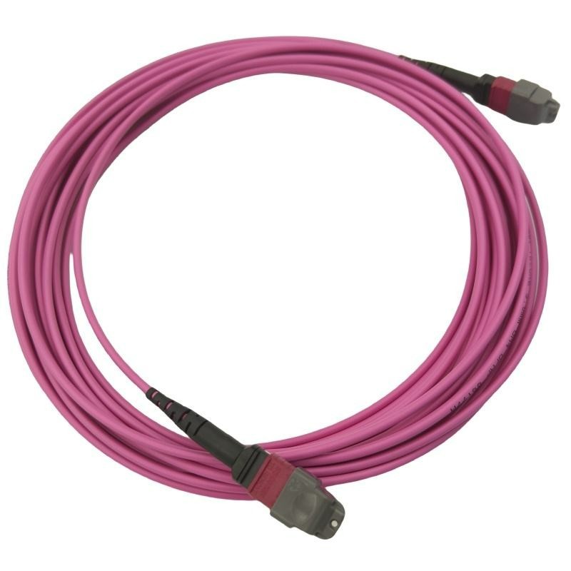 12 Fibers OM4 50/125 multimode Fiber Cable MPO Female to MPO Female Patch Cord