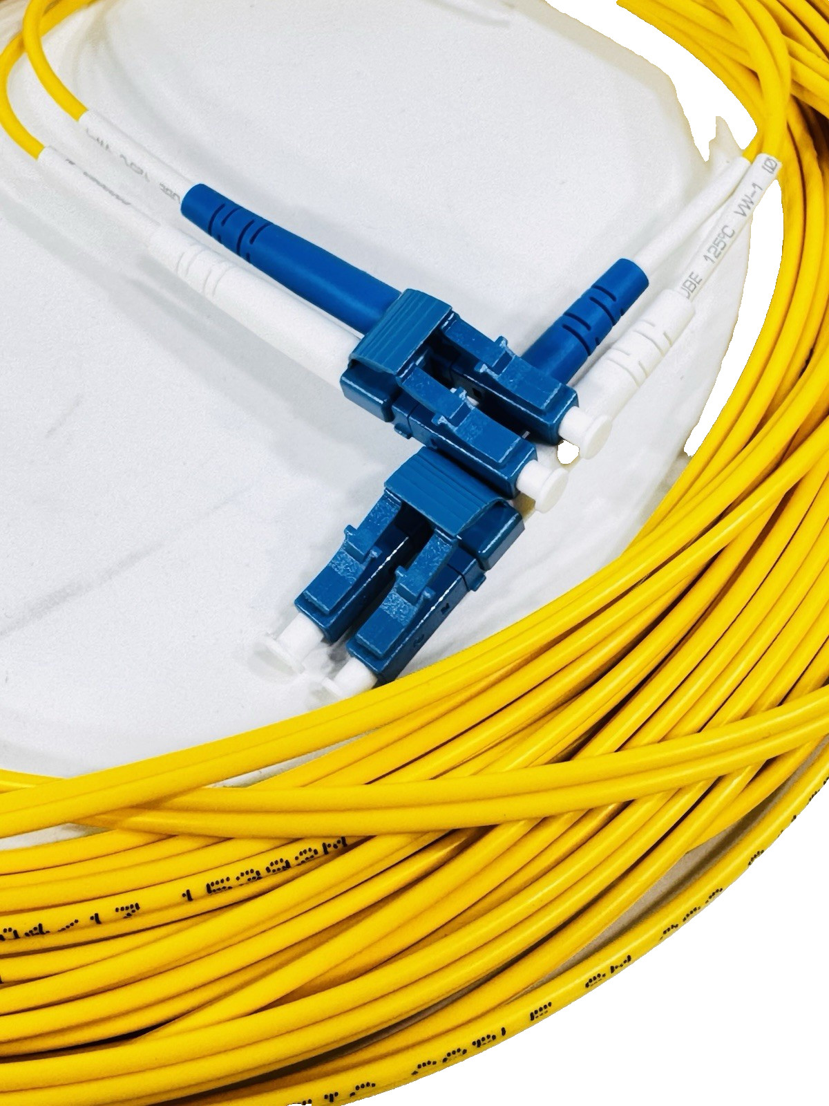 2 each Quiktron 810-LL7-033 VS 10M LC LC SM DPX PVC Yellow Fiber Optic Cables