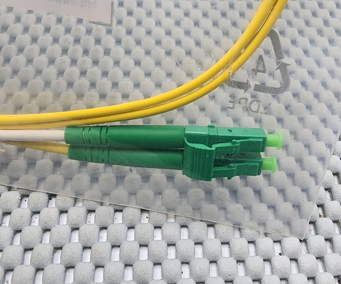 9/125 Duplex Singlemode Fiber Optic Cable Patch Cord Jumper 1M LC/APC-SC/APC